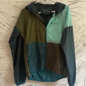 Cotopaxi womens Tecca size small windbreaker // blue and green